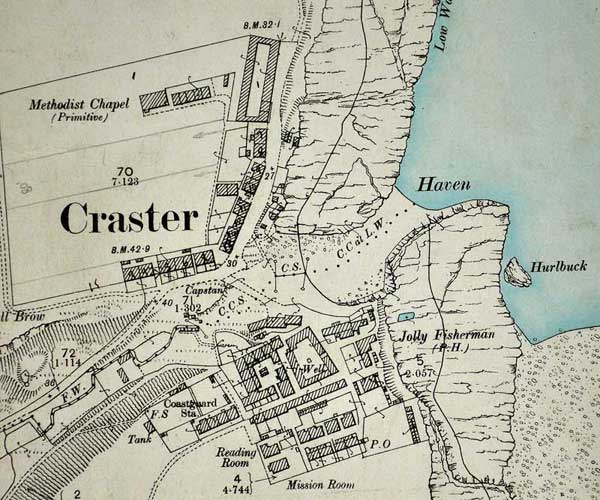 Craster Village from an O.S. map of 1897